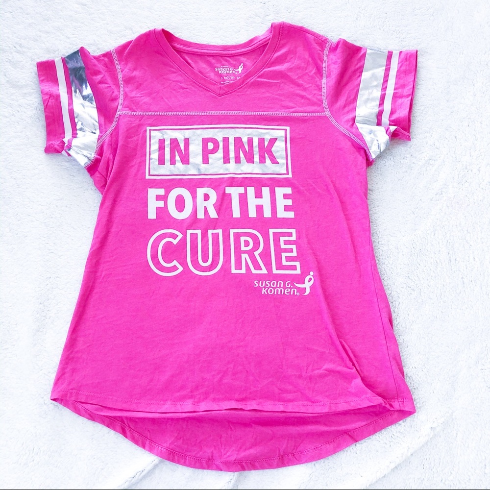Susan G Komen Breast Cancer Support Shirt Pink L